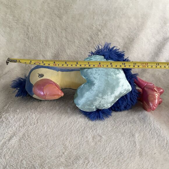 MTY International Ostrich Toucan Bird Blue Heart 13” Plush Stuffed Toy - Picture 5 of 5